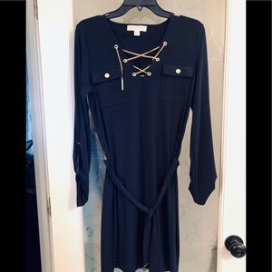 Michael Kors admiral (dark navy) sleeved dress